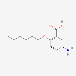 molecular formula C13H19NO3 B1666658 苯甲酸，5-氨基-2-(己氧基)- CAS No. 13851-60-0