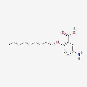molecular formula C16H25NO3 B1666659 苯甲酸，5-氨基-2-(壬氧基)- CAS No. 13737-95-6