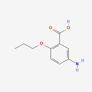 molecular formula C10H13NO3 B1666662 5-氨基-2-丙氧基苯甲酸 CAS No. 13851-59-7