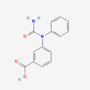 B1666663 3-[Carbamoyl(phenyl)amino]benzoic acid CAS No. 73713-68-5