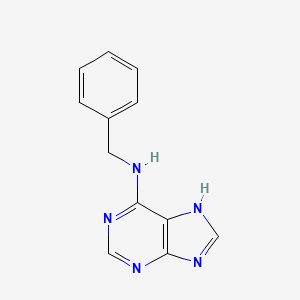 molecular formula C12H11N5 B1666704 Benzyladenine CAS No. 1214-39-7