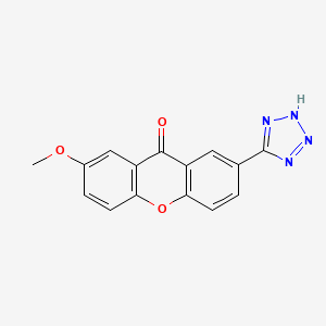 molecular formula C15H10N4O3 B1666705 7-甲氧基-2-(1H-四唑-5-基)呫吨-9-酮 CAS No. 33440-58-3