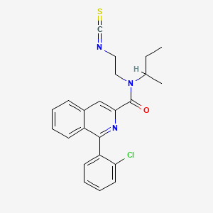 molecular formula C23H22ClN3OS B1666712 N-butan-2-yl-1-(2-chlorophenyl)-N-(2-isothiocyanatoethyl)isoquinoline-3-carboxamide CAS No. 109960-13-6