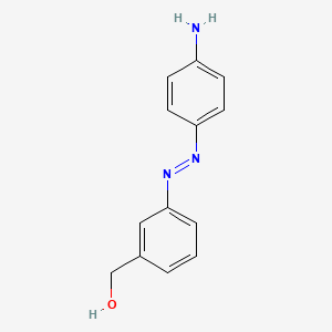 molecular formula C13H13N3O B1666774 苯甲醇，间-(对氨基苯基)偶氮- CAS No. 69321-18-2