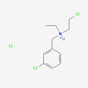 B1666775 BENZYLAMINE, m-CHLORO-N-(2-CHLOROETHYL)-N-ETHYL-, HYDROCHLORIDE CAS No. 63991-04-8