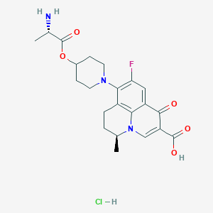 B1666804 Alalevonadifloxacin hydrochloride CAS No. 396132-82-4