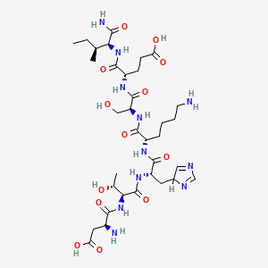 molecular formula C34H57N11O13 B1666817 Albuminamide CAS No. 134282-93-2