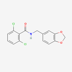 B1666830 N-(1,3-benzodioxol-5-ylmethyl)-2,6-dichlorobenzamide CAS No. 349438-38-6