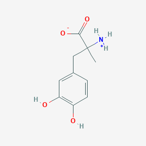 molecular formula C10H13NO4 B1666901 3-羟基-α-甲基-DL-酪氨酸 CAS No. 555-29-3