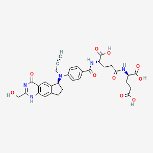 B1666945 N-(4-{[(6s)-2-(Hydroxymethyl)-4-Oxo-4,6,7,8-Tetrahydro-1h-Cyclopenta[g]quinazolin-6-Yl](Prop-2-Yn-1-Yl)amino}benzoyl)-L-Gamma-Glutamyl-D-Glutamic Acid CAS No. 501332-69-0