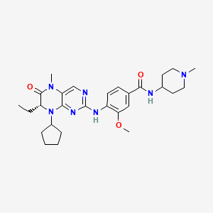 4-{[(7r)-8-Cyclopentyl-7-Ethyl-5-Methyl-6-Oxo-5,6,7,8-Tetrahydropteridin-2-Yl]amino}-3-Methoxy-N-(1-Methylpiperidin-4-Yl)benzamide