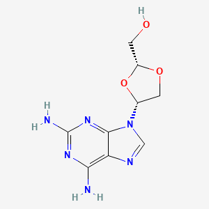 molecular formula C9H12N6O3 B1667026 Amdoxovir CAS No. 145514-04-1