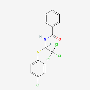 molecular formula C15H11Cl4NOS B1667044 N-[2,2,2-三氯-1-(4-氯苯基)硫代乙基]苯甲酰胺 CAS No. 118215-82-0