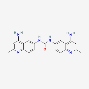 molecular formula C21H20N6O B1667112 Aminoquinuride CAS No. 3811-56-1