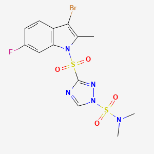 molecular formula C13H13BrFN5O4S2 B1667119 阿米磺溴 CAS No. 348635-87-0