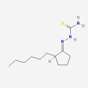 molecular formula C12H23N3S B1667137 [(2-己基环戊亚甲基)氨基]硫脲 