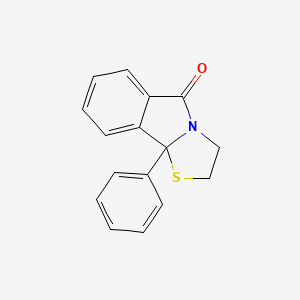 B1667141 Thiazolo(2,3-a)isoindol-5(9bH)-one, 2,3-dihydro-9b-phenyl- CAS No. 5218-08-6