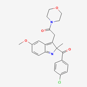 molecular formula C23H23ClN2O4 B1667150 2-(1-(4-氯苯甲酰)-5-甲氧基-2-甲基-1H-吲哚-3-基)-1-吗啉基乙酮 CAS No. 2854-32-2