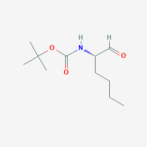 molecular formula C11H21NO3 B1667152 (1-Formyl-pentyl)-carbamic acid tert-butyl ester CAS No. 104062-70-6