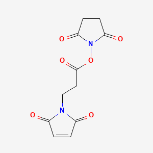 molecular formula C11H10N2O6 B1667157 N-琥珀酰亚胺基-3-马来酰亚胺丙酸酯 CAS No. 55750-62-4