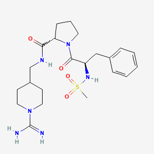 B1667174 N-(Methylsulfonyl)-D-Phenylalanyl-N-[(1-Carbamimidoylpiperidin-4-Yl)methyl]-L-Prolinamide CAS No. 162166-80-5