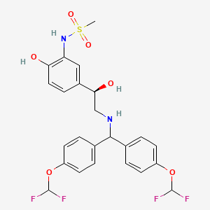 Methanesulfonamide, N-(5-((1R)-2-((bis(4-(difluoromethoxy)phenyl)methyl)amino)-1-hydroxyethyl)-2-hydroxyphenyl)-