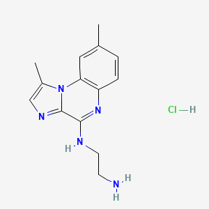 molecular formula C14H18ClN5 B1667203 1,2-Ethanediamine, N-(1,8-dimethylimidazo(1,2-a)quinoxalin-4-yl)-, monohydrochloride CAS No. 547757-23-3