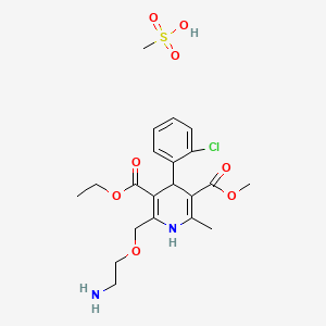 molecular formula C21H29ClN2O8S B1667249 氨氯地平甲磺酸盐 CAS No. 246852-12-0