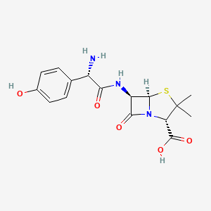 molecular formula C16H19N3O5S B1667256 Amoxicillin, L- CAS No. 26889-93-0