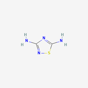 molecular formula C2H4N4S B1667266 1,2,4-噻二唑-3,5-二胺 CAS No. 34283-30-2
