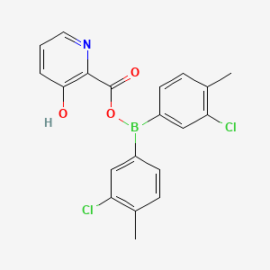 molecular formula C20H16BCl2NO3 B1667273 3-Hydroxypyridine-2-carbonyloxy-bis(3-chloro-4-methylphenyl)borane CAS No. 872044-70-7