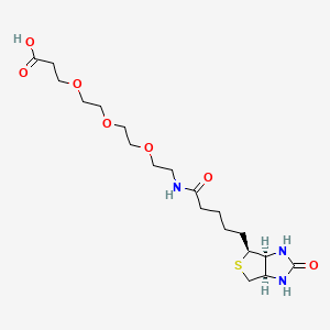 molecular formula C19H33N3O7S B1667289 生物素-PEG3-酸 CAS No. 252881-76-8