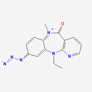 molecular formula C15H14N6O B1667306 9-叠氮-11-乙基-6,11-二氢-6-甲基-5H-吡啶并(2,3-b)(1,5)苯并二氮杂卓-5-酮 CAS No. 132377-83-4