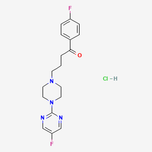 B1667323 1-Butanone, 1-(4-fluorophenyl)-4-(4-(5-fluoro-2-pyrimidinyl)-1-piperazinyl)-, monohydrochloride CAS No. 99931-58-5