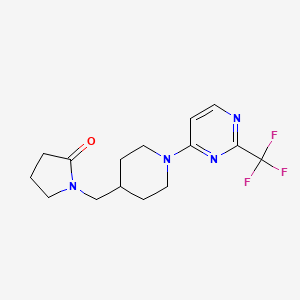 molecular formula C15H19F3N4O B1667324 1-((1-(2-(三氟甲基)嘧啶-4-基)哌啶-4-基)甲基)吡咯烷-2-酮 CAS No. 123259-91-6