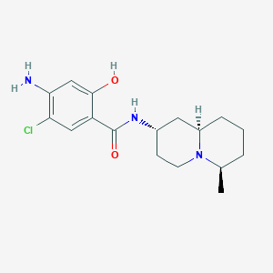 B1667328 4-amino-5-chloro-2-hydroxy-N-((2S,6R,9aR)-6-methyloctahydro-2H-quinolizin-2-yl)benzamide CAS No. 99390-76-8