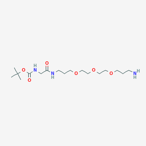 molecular formula C17H35N3O6 B1667351 Boc-Gly-酰胺-(CH2)3-PEG3-(CH2)3-胺 CAS No. 525583-49-7