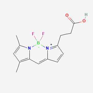 molecular formula C14H15BF2N2O2 B1667355 3-联苯-丙酸 CAS No. 165599-63-3