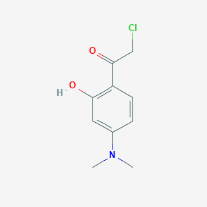 molecular formula C10H12ClNO2 B166736 2-Chloro-1-[4-(dimethylamino)-2-hydroxyphenyl]ethanone CAS No. 127354-36-3