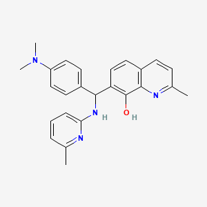 B1667368 7-{[4-(Dimethylamino)phenyl][(6-methylpyridin-2-yl)amino]methyl}-2-methylquinolin-8-ol CAS No. 354784-03-5