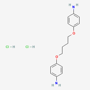 molecular formula C16H22Cl2N2O2 B1667415 苯胺，4,4'-(四亚甲基二氧基)二-，二盐酸盐 CAS No. 75795-90-3