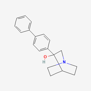 molecular formula C19H21NO B1667483 3-(Biphenyl-4-yl)-3-hydroxyquinuclidine CAS No. 149537-49-5