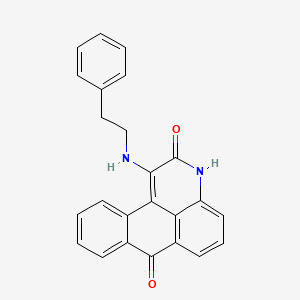 molecular formula C24H18N2O2 B1667518 1-(Phenethylamino)-3H-naphtho[1,2,3-de]quinoline-2,7-dione CAS No. 376382-11-5
