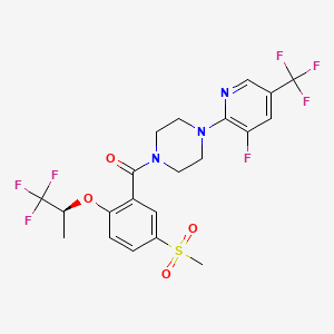 molecular formula C21H20F7N3O4S B1667534 Bitopertin CAS No. 845614-11-1