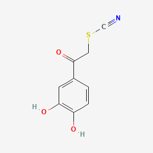 molecular formula C9H7NO3S B1667539 2-(3,4-Dihydroxyphenyl)-2-oxoethyl thiocyanate CAS No. 101714-41-4
