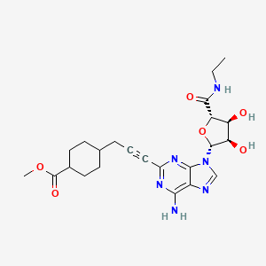 molecular formula C23H30N6O6 B1667557 阿帕地诺森 CAS No. 250386-15-3