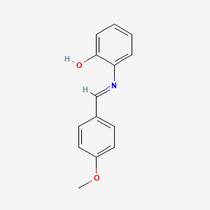 molecular formula C14H13NO2 B1667585 2-{[(e)-(4-甲氧苯基)亚甲基]氨基}苯酚 CAS No. 3117-67-7