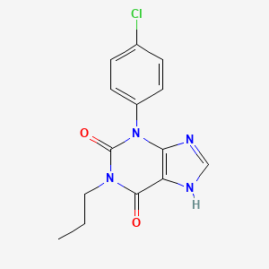 molecular formula C14H13ClN4O2 B1667606 Arofylline CAS No. 136145-07-8