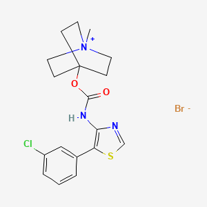 B1667640 4-[[[[5-(3-Chlorophenyl)-4-thiazolyl]amino]carbonyl]oxy]-1-methyl-1-Azoniabicyclo[2.2.2]octane bromide CAS No. 1047677-07-5