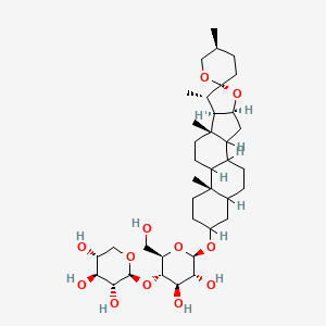 molecular formula C38H62O12 B1667641 菝葜皂甙元 3-O-β-D-木吡喃糖基-(1-4)-β-D-吡喃葡萄糖苷 CAS No. 72947-73-0